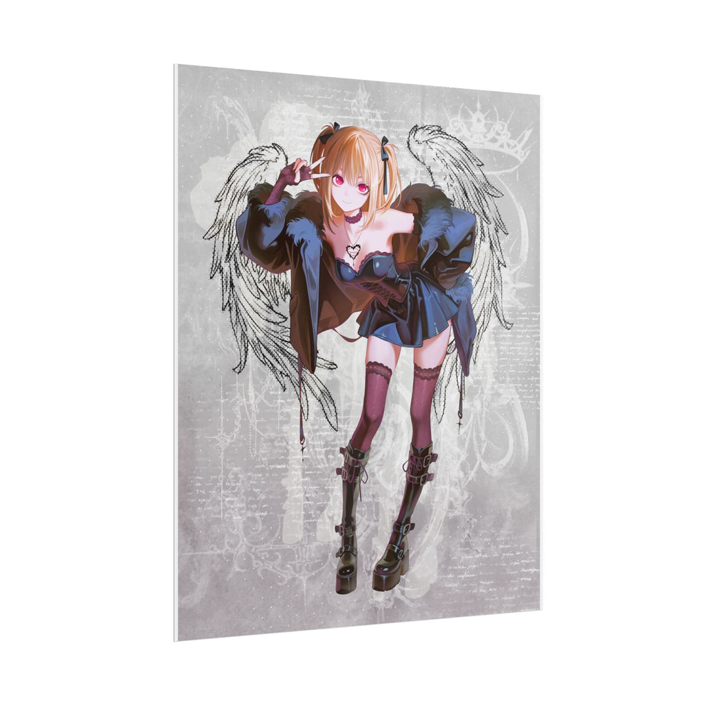Anime Angel Girl Poster — Gothic Kawaii Wall Art