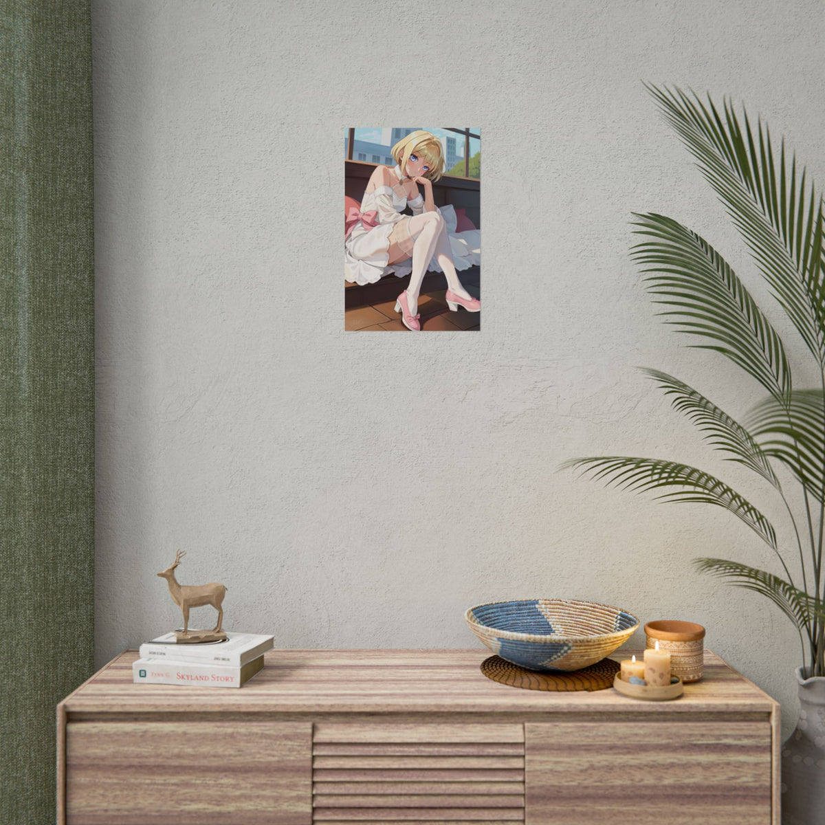 Coquette Anime Girl Bedroom Poster — Rolled Decorative Wall Art