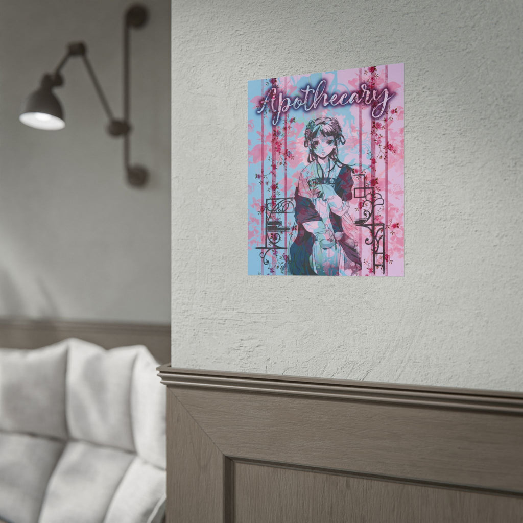 Apothecary Anime Poster – Pastel Sakura Rolled Wall Art