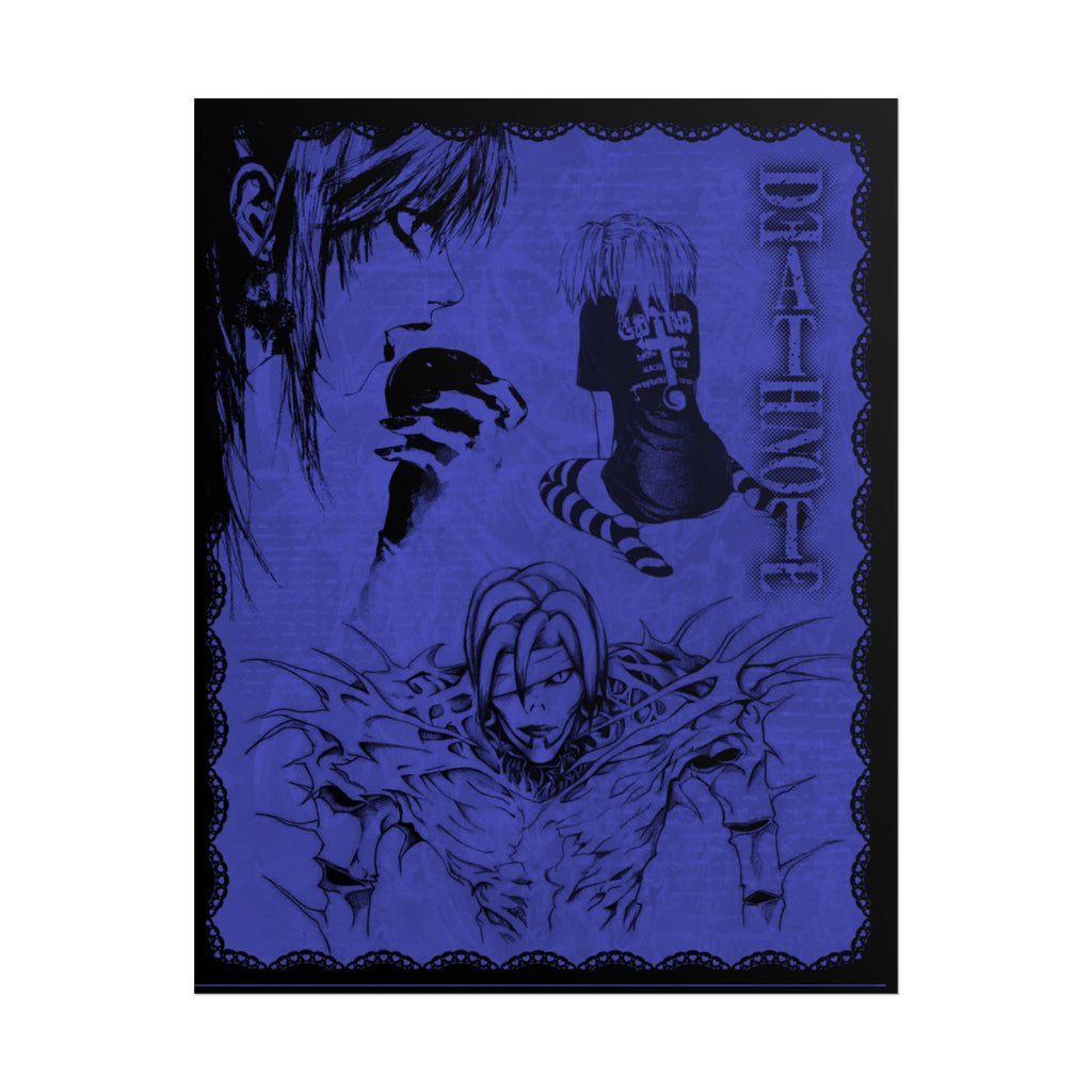 Death Note Anime Poster - Miss Amanae, Dark Blue L Shinigami Art (Rolled Poster)