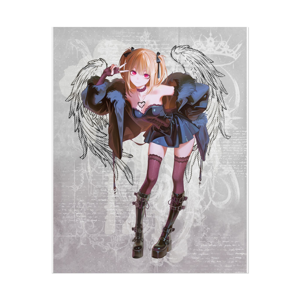 Anime Angel Girl Poster — Gothic Kawaii Wall Art