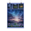 Frog and Cat Comic, page.2 - Starry Lake Landscape Rolled Art Print