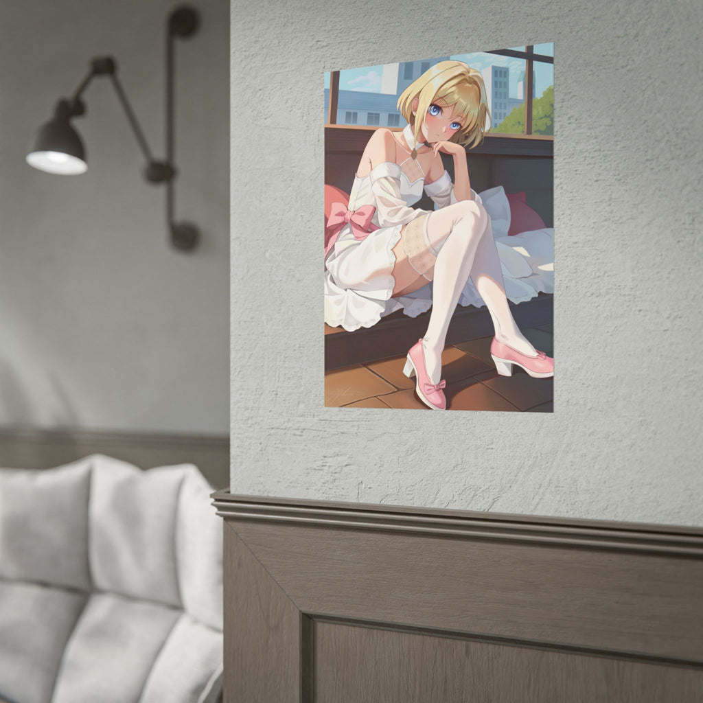 Coquette Anime Girl Bedroom Poster — Rolled Decorative Wall Art