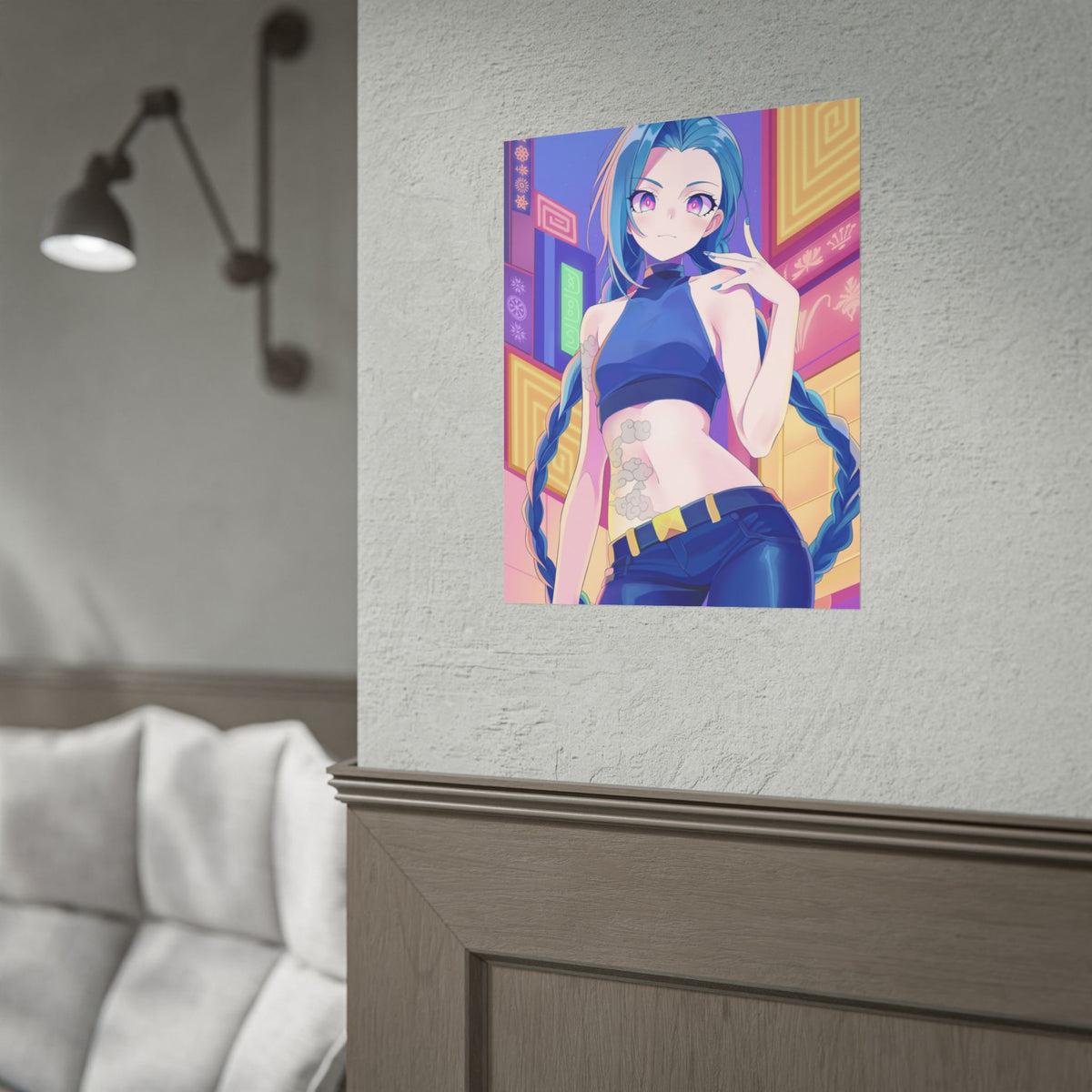 Jinx, Arcane, Neon City Poster — Rolled Wall Art