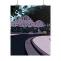 Night Ride Mountain Poster — Rolled Art Print