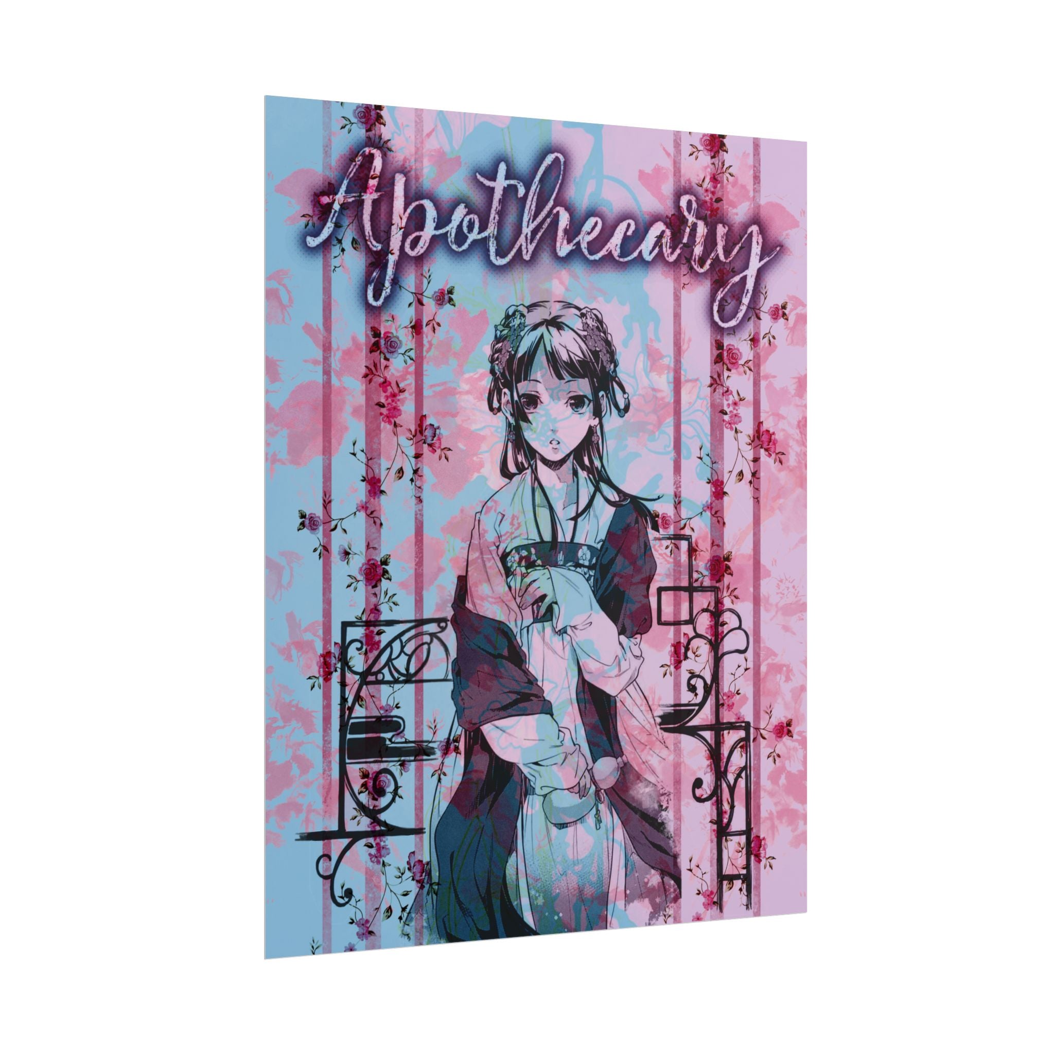 Apothecary Anime Poster – Pastel Sakura Rolled Wall Art