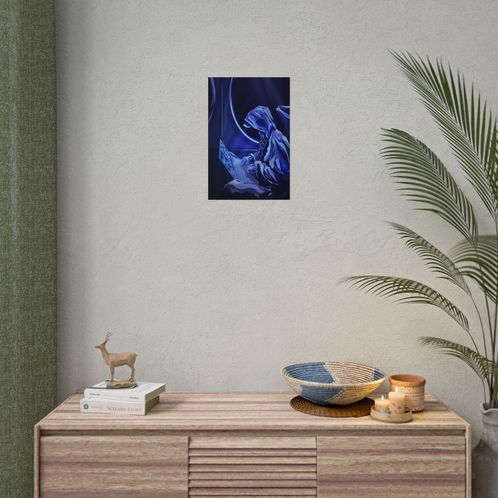 Virtual Worlds, Grace Renee - Blue Hooded Hacker Wall Art