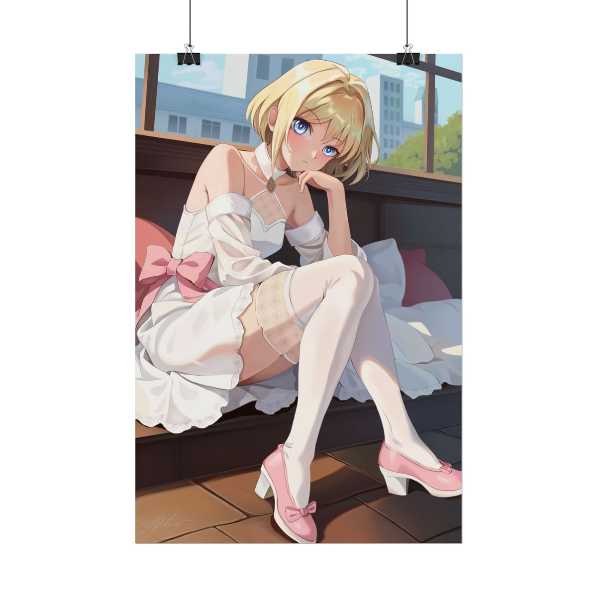 Coquette Anime Girl Bedroom Poster — Rolled Decorative Wall Art