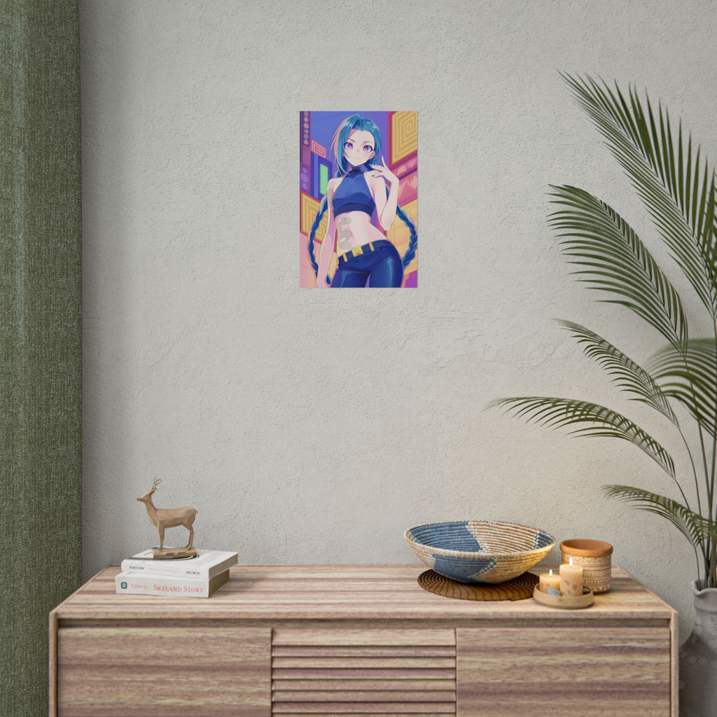 Jinx, Arcane, Neon City Poster — Rolled Wall Art