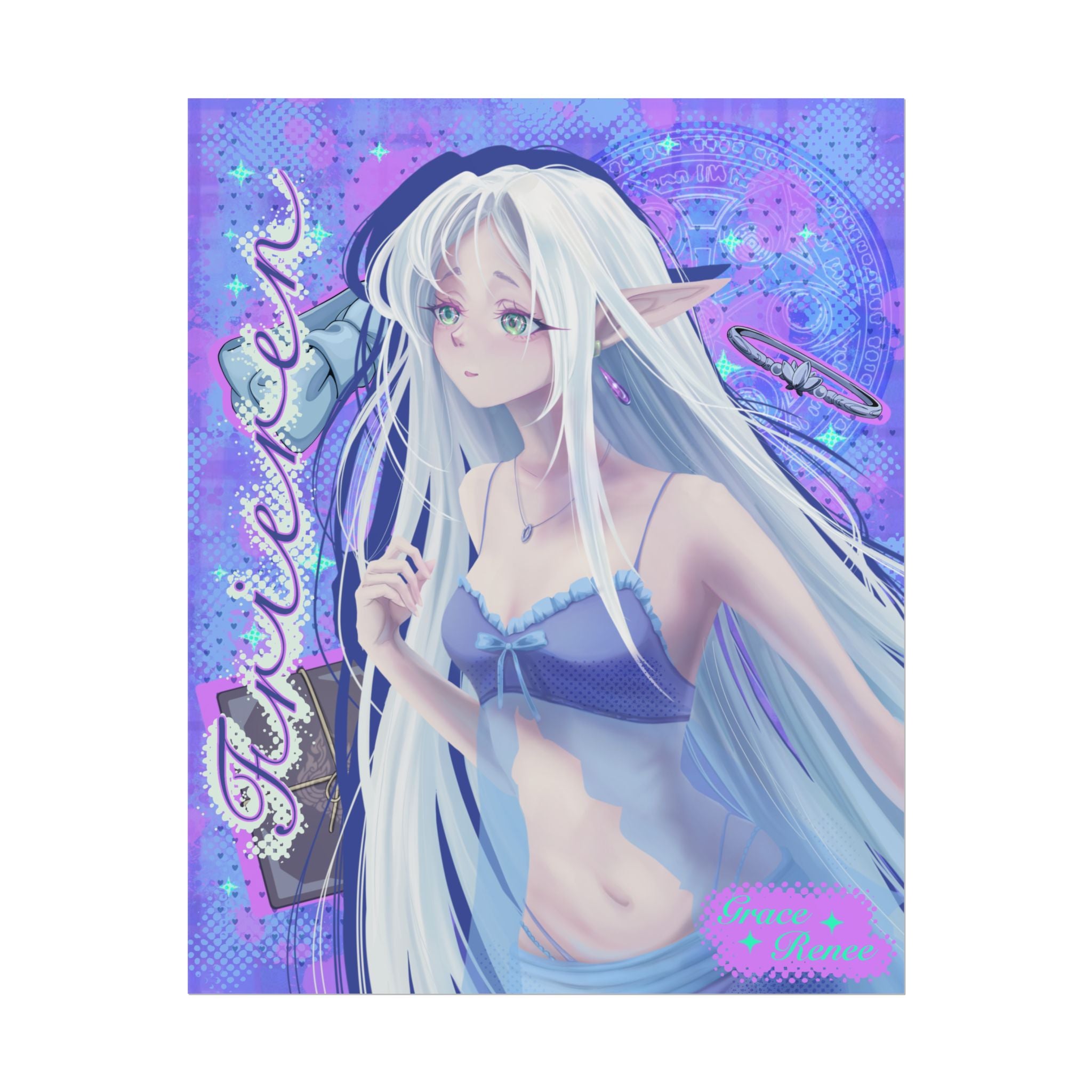Frieren Pastel Aesthetic Rolled Wall Art