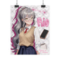 Rio Futaba Anime Girl Rolled Poster — Schoolgirl Aesthetic Wall Art