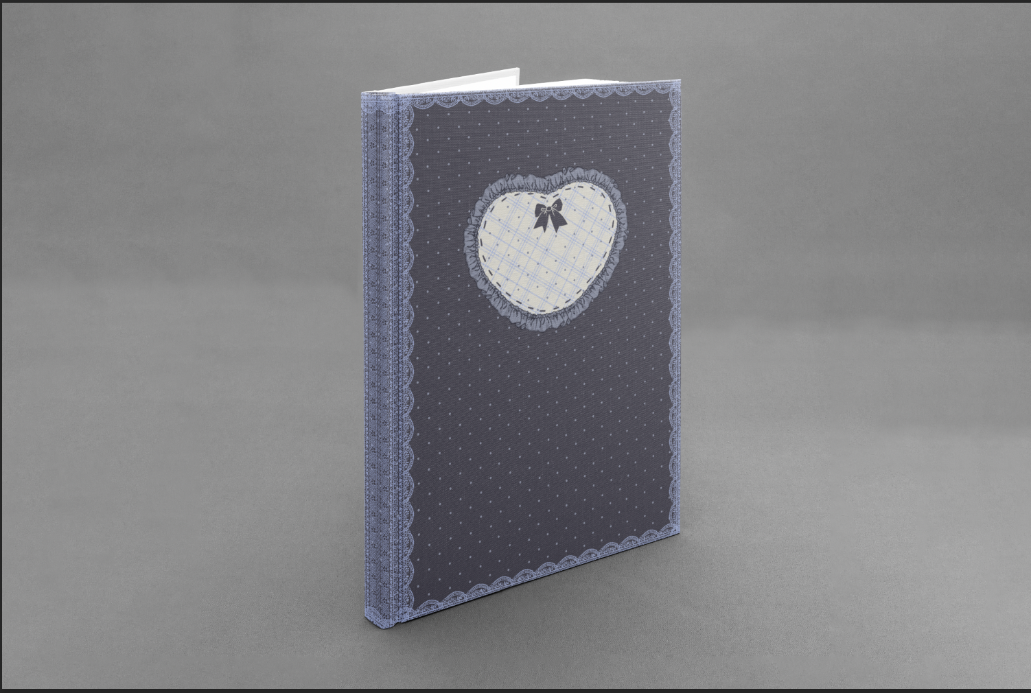Purple Lace Heart Notebook