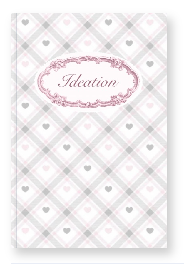 Gray Heart Patten Notebook