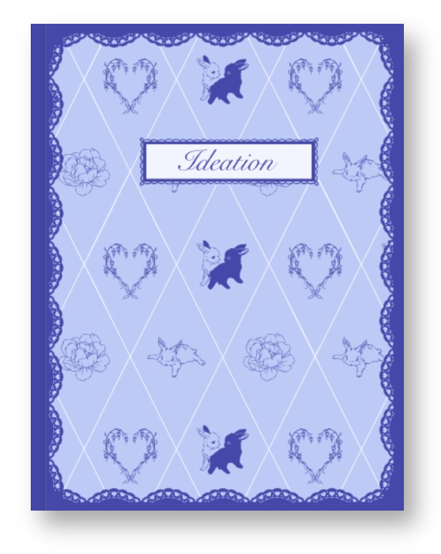 Ideation Purple Bunny Pattern Notebook
