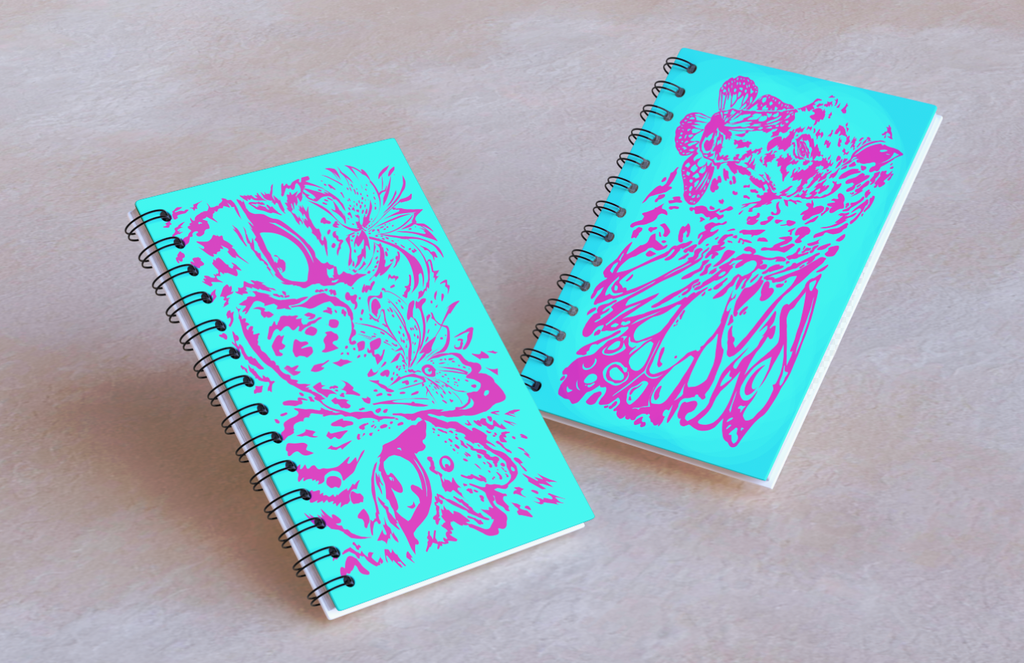 Teal Y2K Notebook Coil Bound