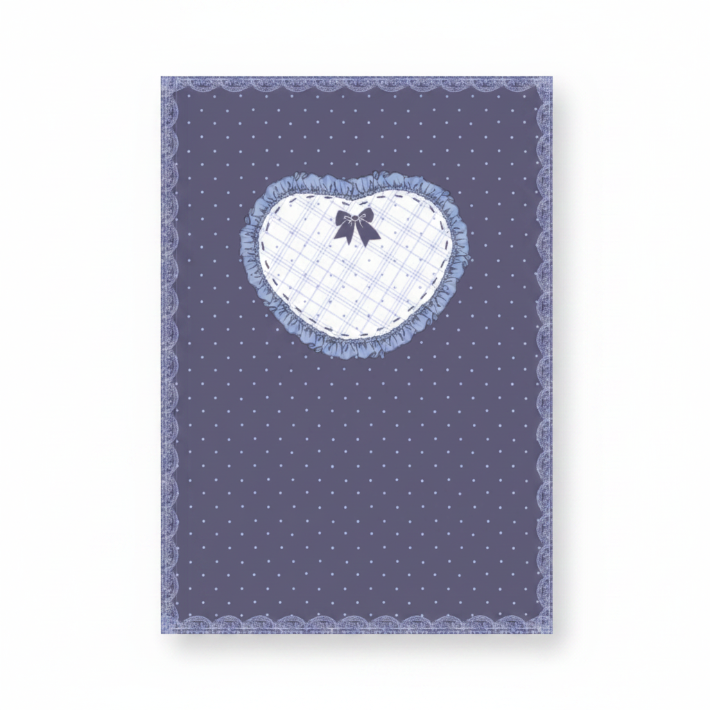 Purple Lace Heart Flat Lay