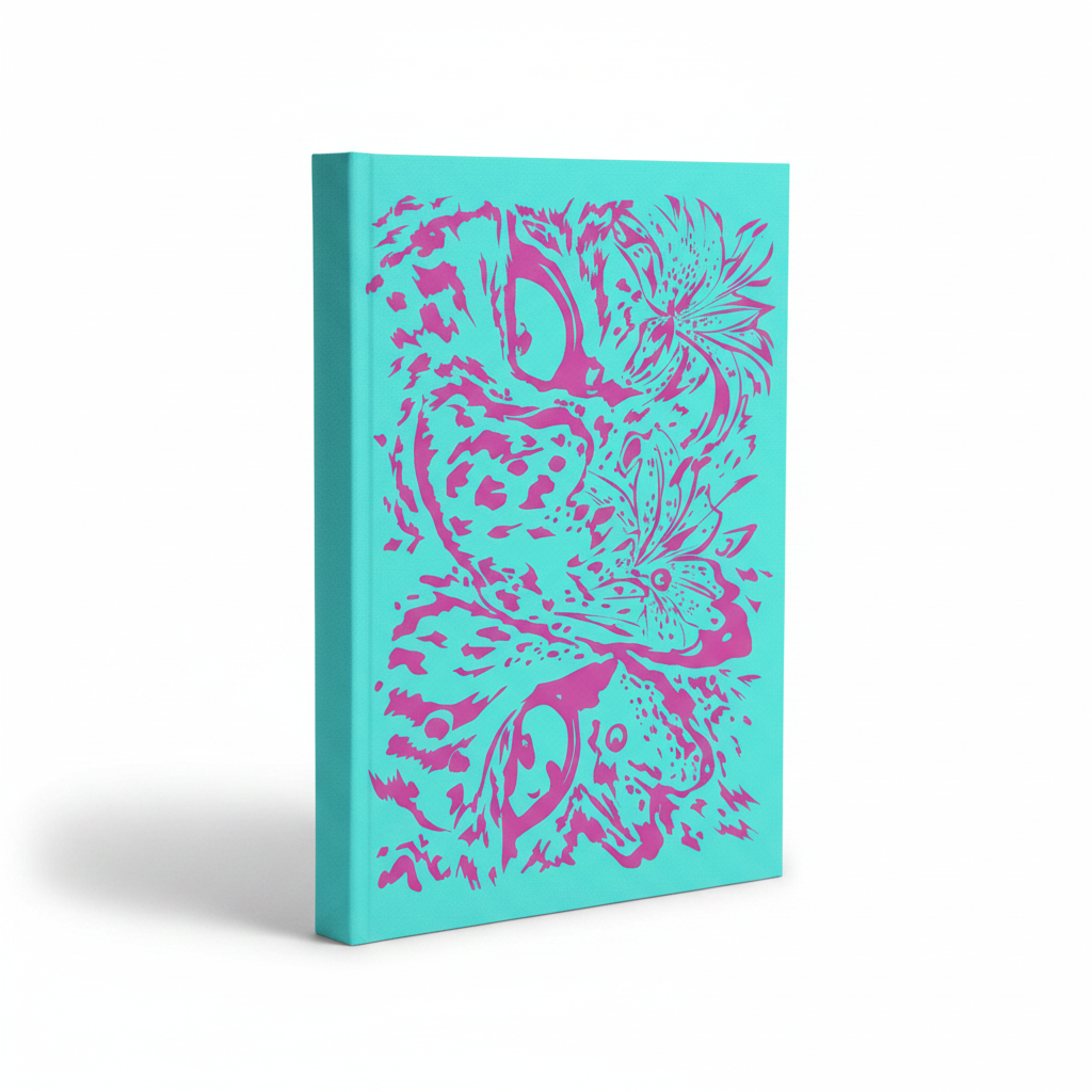 Teal Y2K Hardcover Angled