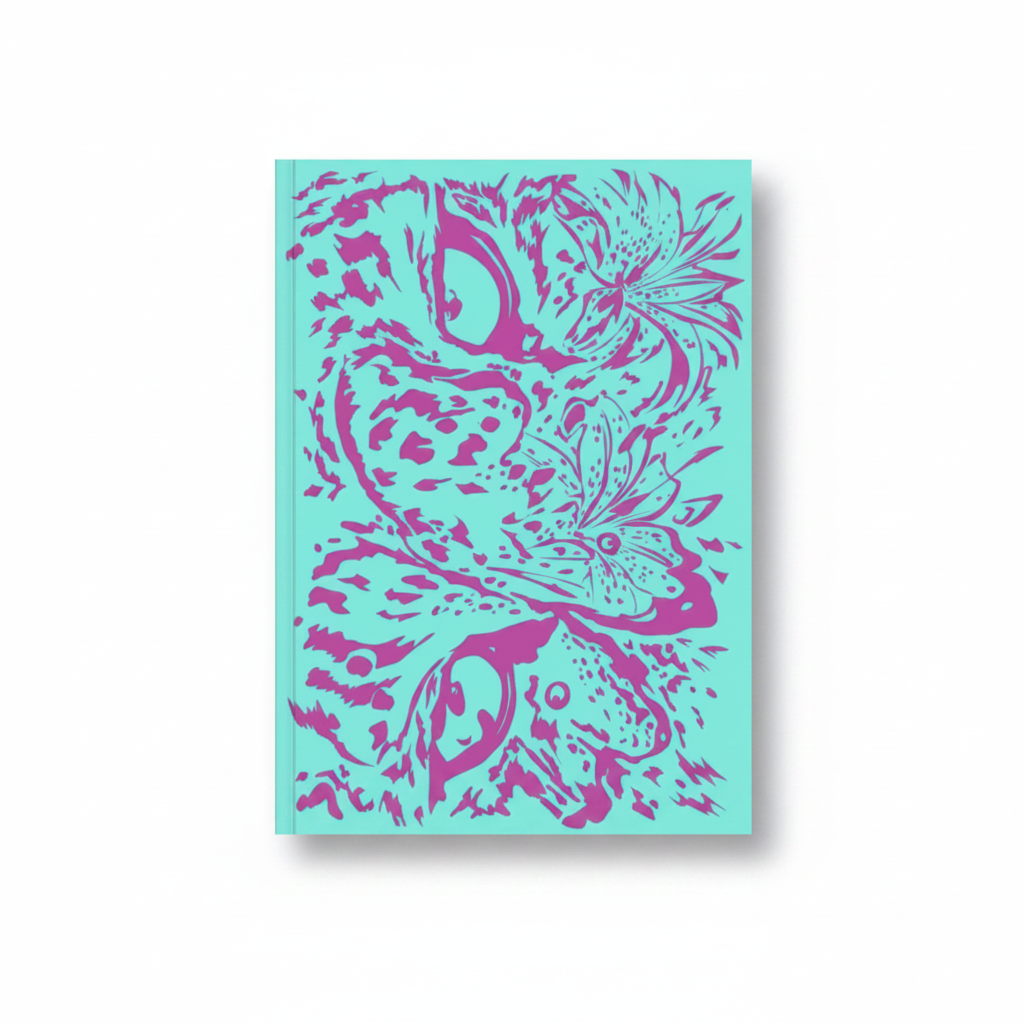 Teal Y2K Notebook - Clean Product Mockup
